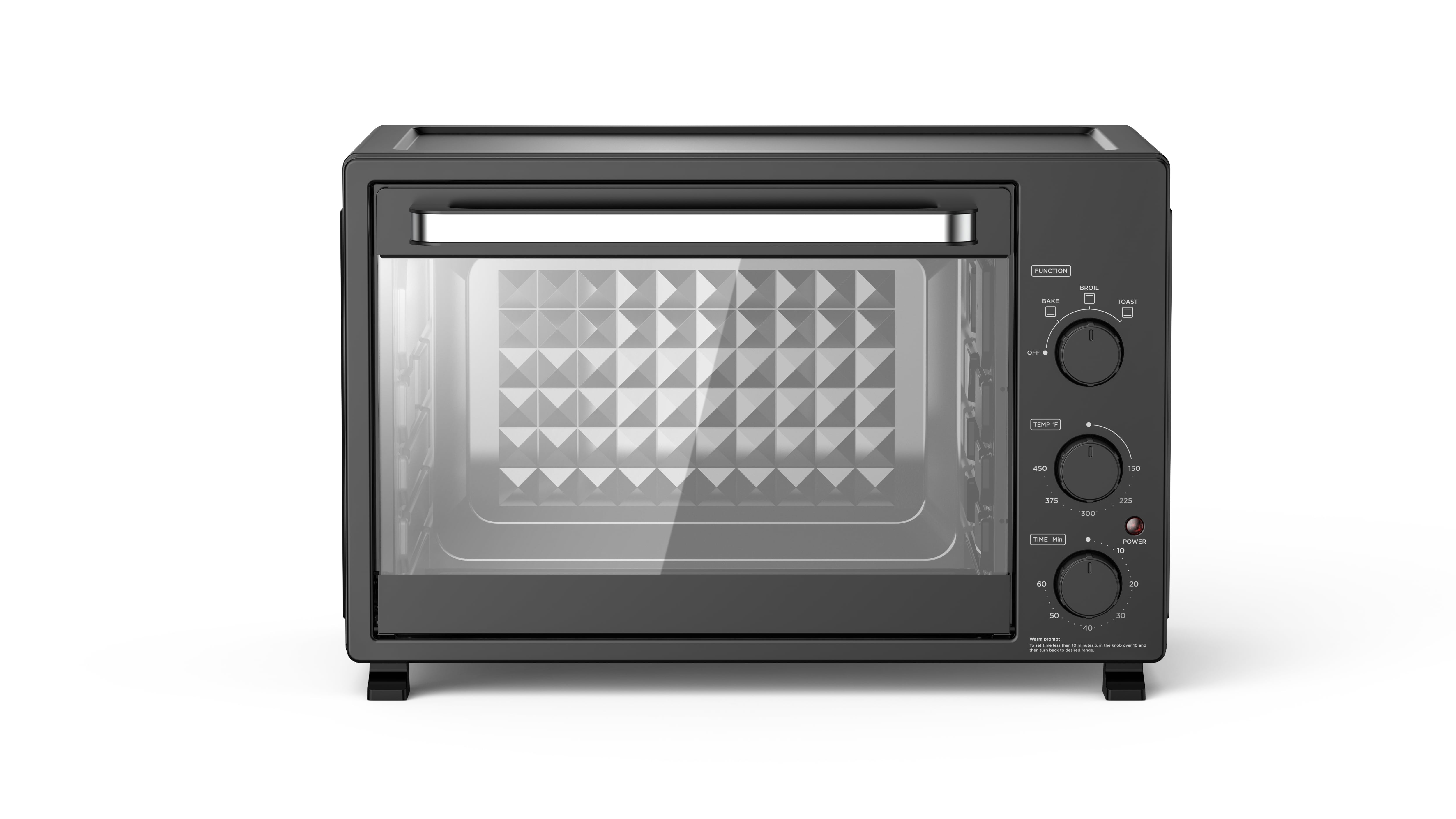 Mainstays XL Toaster Oven, 32L/ 6Slice Family Size, Black, 1500W