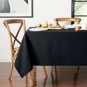 Mainstays Yale Fabric Tablecloth, Black, 60"W x 84"L Rectangle