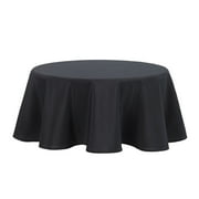 Mainstays Yale Fabric Tablecloth, Black, 70" Round