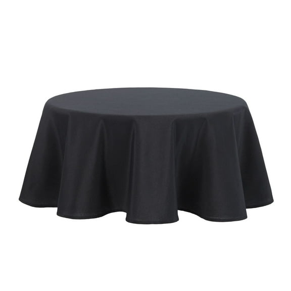 Mainstays Yale Fabric Tablecloth, Black, 70" Round