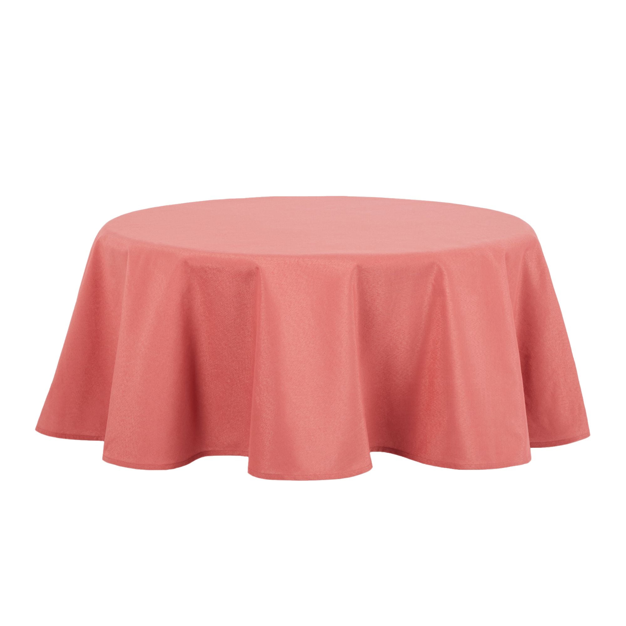 Mainstays Yale Fabric Tablecloth, Brick, 70" Round