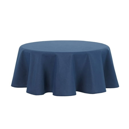 Mainstays Yale Fabric Tablecloth, Navy, 70" Round