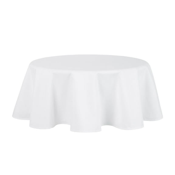 Mainstays Yale Fabric Tablecloth, White, 70" Round