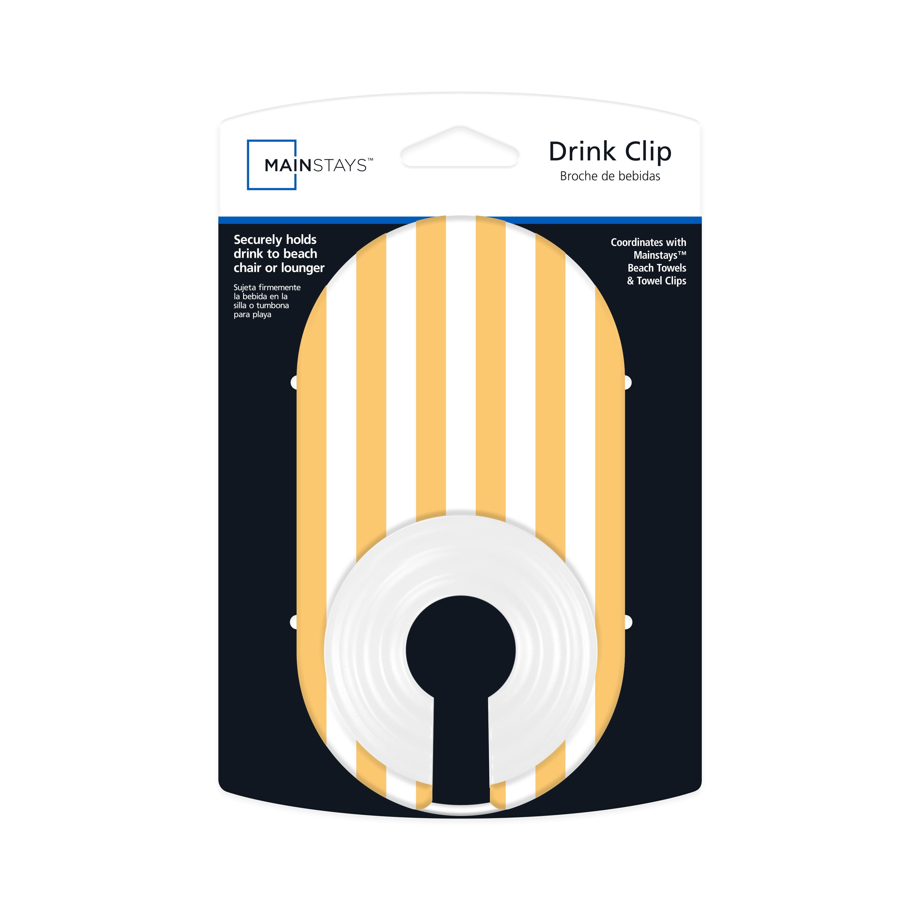 Mainstays Yellow Stripe Drink Clip