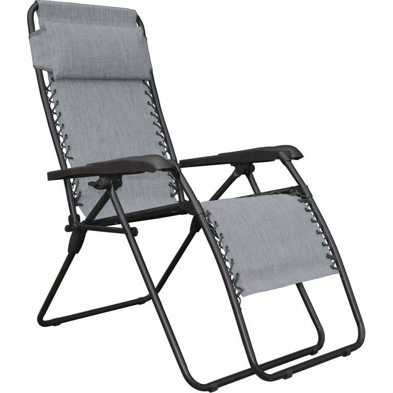 Mainstays Zero Gravity Bungee Lounge Chair Gray Walmart
