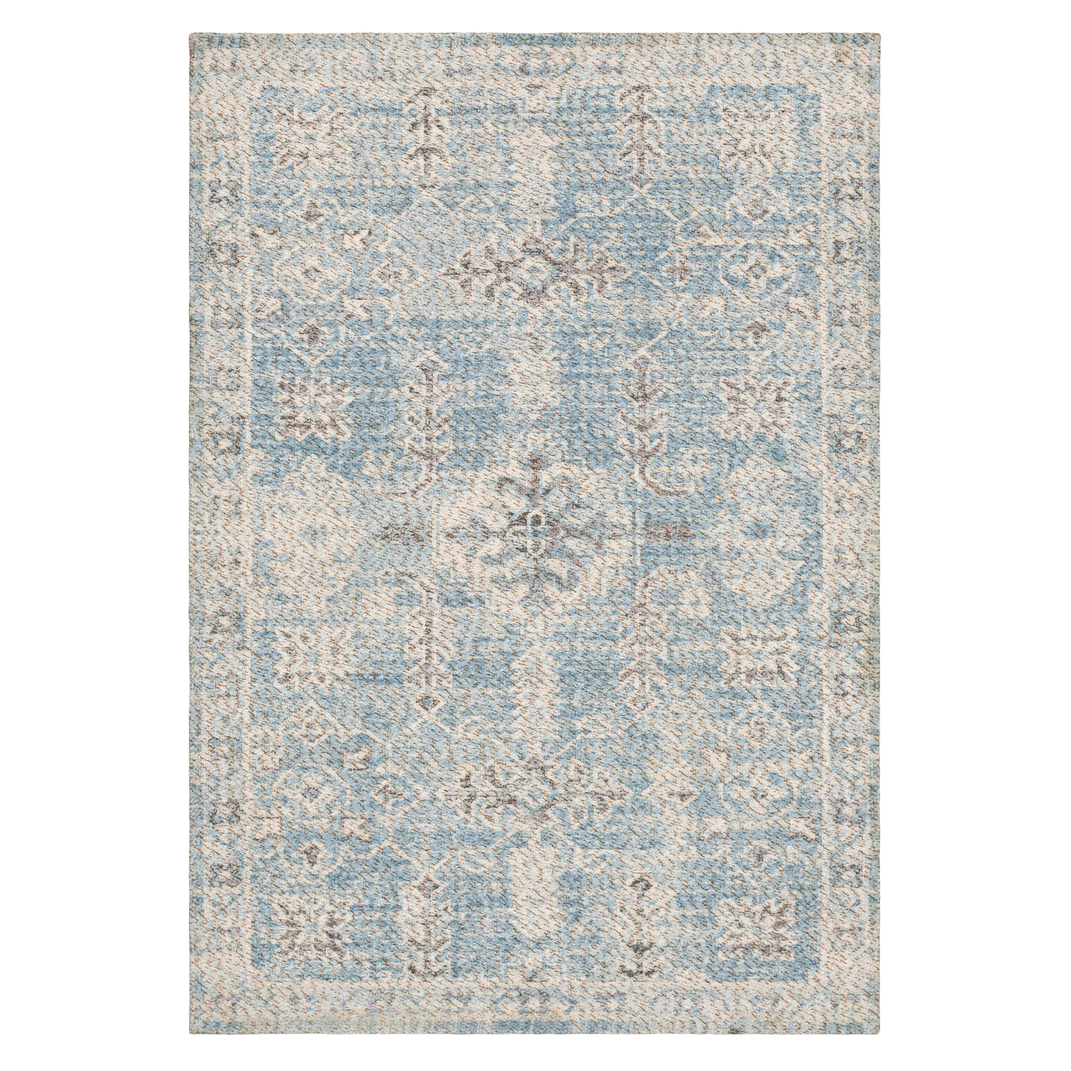 Mainstays Zula Acacia Low Pile Stain- and Fade-Resistant Polyester Indoor Accent Rug, Blue, 2 ft 6 in x 3 ft 9 in