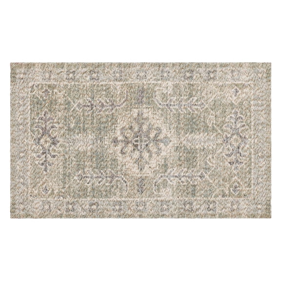 Mainstays Zula Acacia Low Pile Stain/Fade Resistant Polyester Indoor Accent Rug, Green, 1'8" x 2'10"