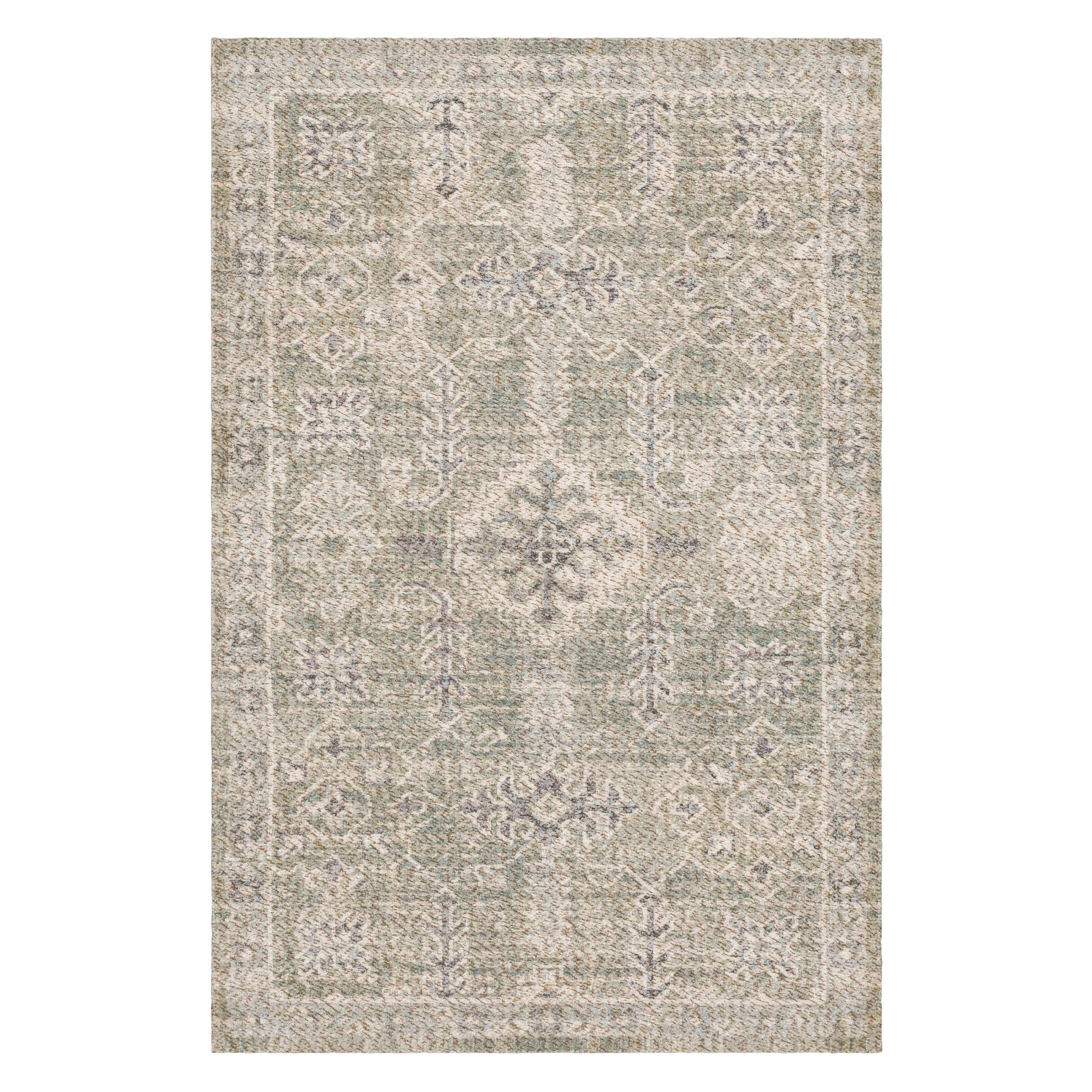 Mainstays Zula Acacia Low Pile Stain/Fade Resistant Polyester Indoor Accent Rug, Green, 2'6" x 3'9"
