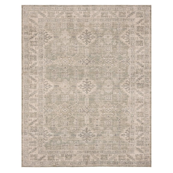 Mainstays Zula Acacia Low Pile Stain/Fade Resistant Polyester Indoor Area Rug, Green, 8' x 10'