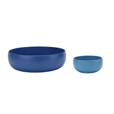 Mainstays by Becky G. & Alejandra Bamboo Melamine Serving Bowl & Dip Bowl, Blue