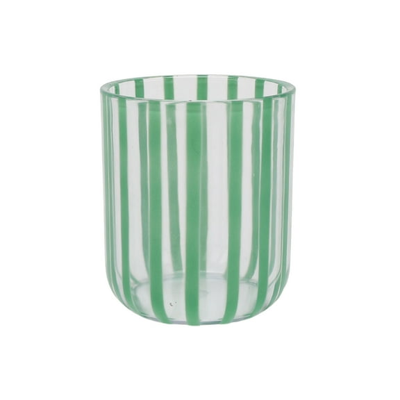 Mainstays by Becky G. & Alejandra 14-Ounce Short Acrylic Stripe Line Tumbler, Green
