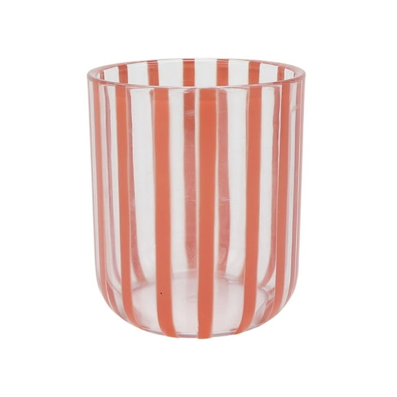 Mainstays by Becky G. & Alejandra 14-Ounce Short Acrylic Stripe Line Tumbler, Orange