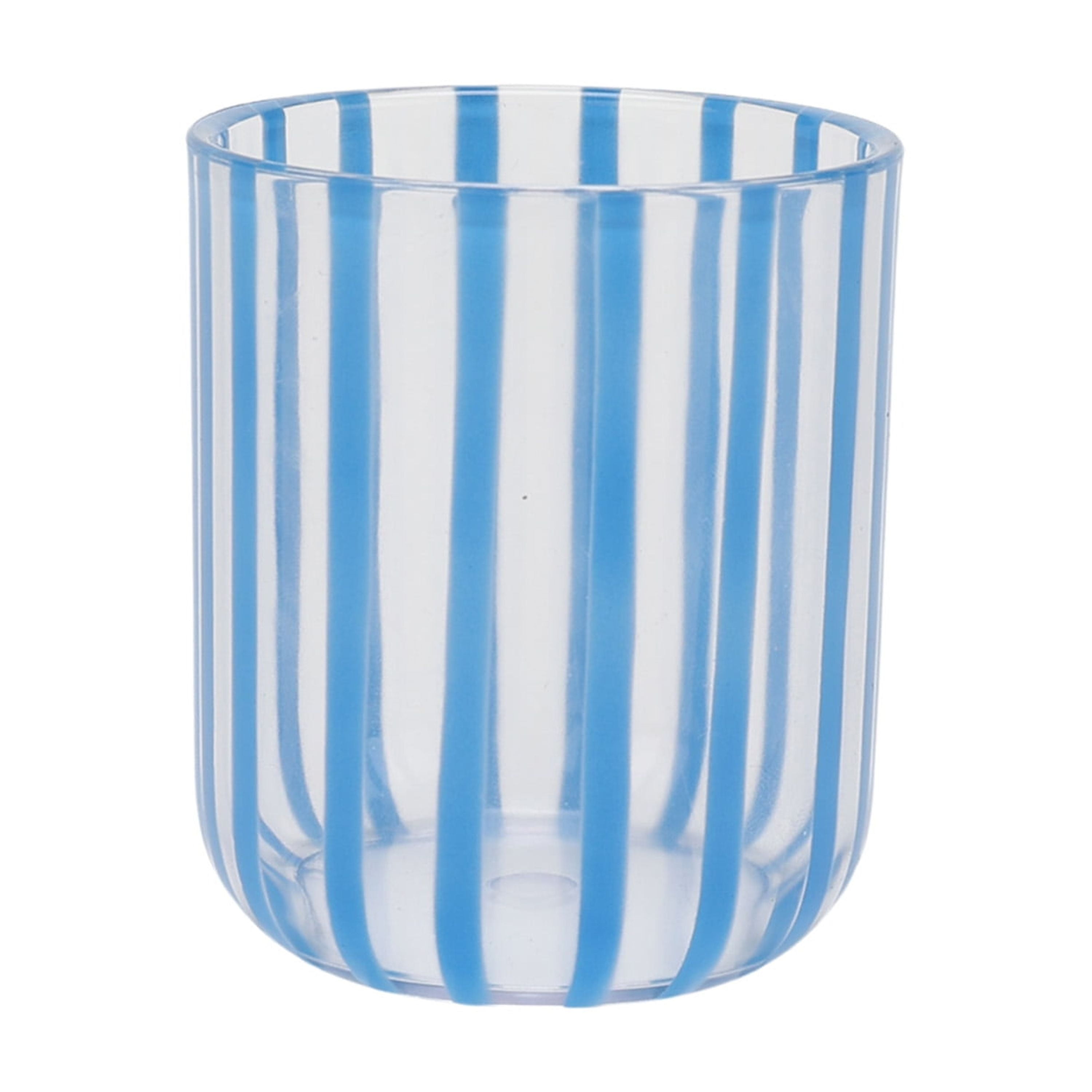 Walmart Deal of Mainstays by Becky G. & Alejandra 14-Ounce Short Acrylic Stripe Line Tumbler, Blue