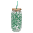 thumbnail image 1 of Mainstays by Becky G. & Alejandra 20-Ounce Acrylic Can Shape Tumbler, Green Tile Pattern, 1 of 8