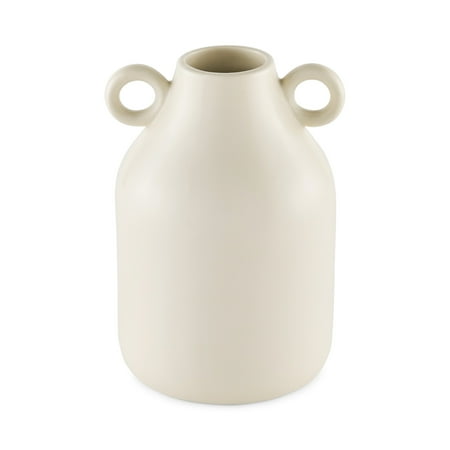 Mainstays by Becky G. & Alejandra 8 in Ivory Ceramic Vase with Handles