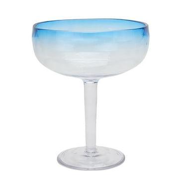 Mainstays by Becky G. & Alejandra 18-Ounce Acrylic Margarita Glass, Blue Rim