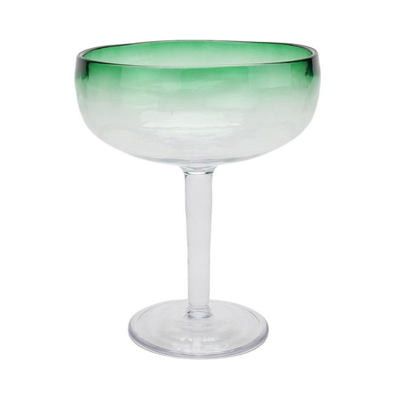 Mainstays by Becky G. & Alejandra 18-Ounce Acrylic Margarita Glass, Green Rim