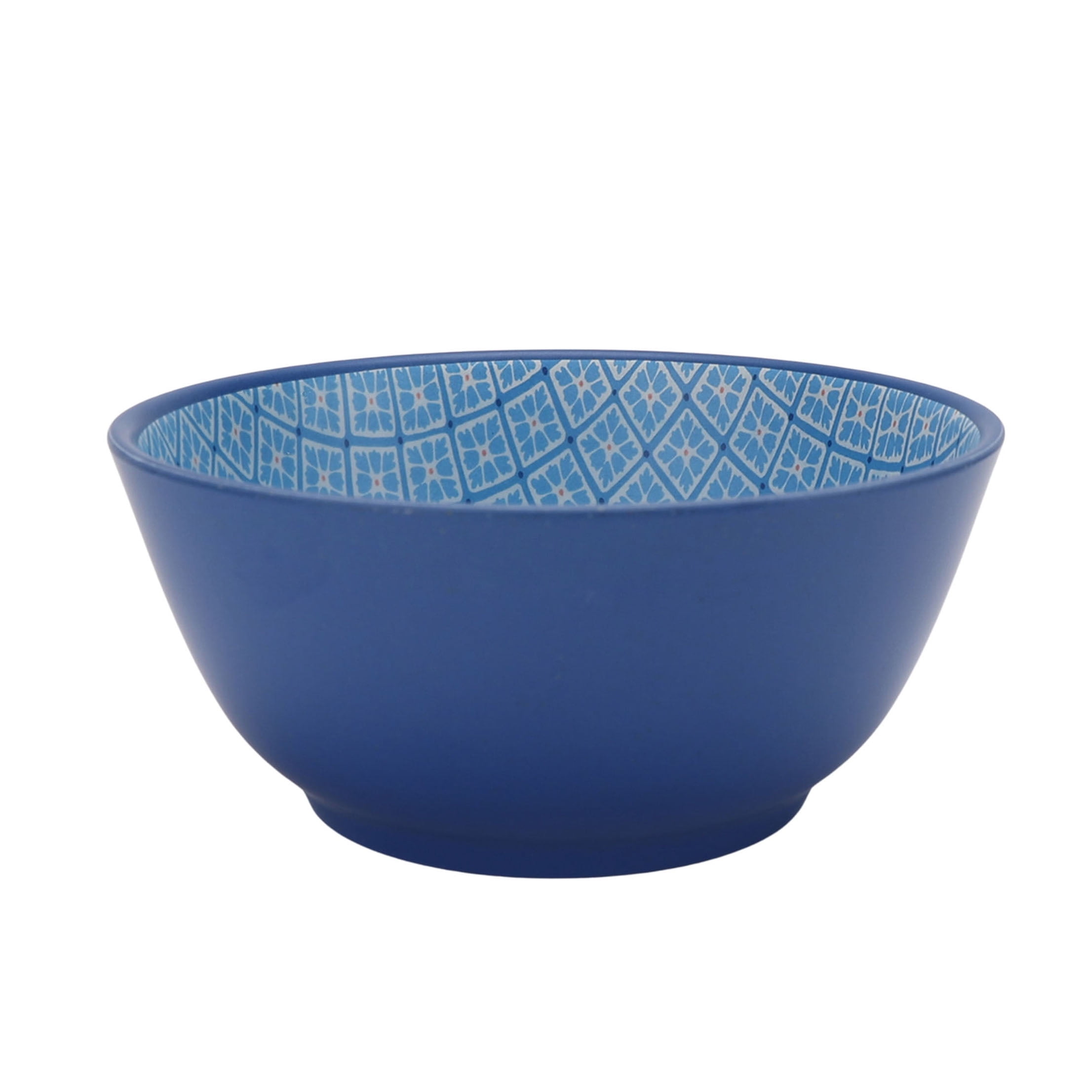 Walmart Saving of  Mainstays by Becky G. & Alejandra Bamboo Melamine Cereal Bowl, Blue Tile Pattern