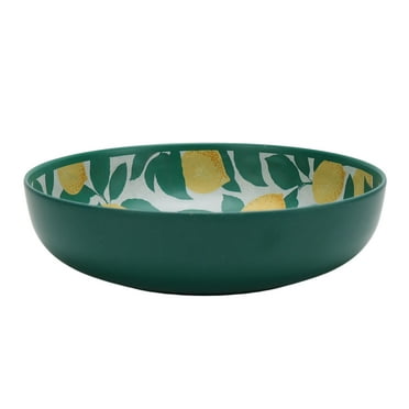 Mainstays by Becky G. & Alejandra Bamboo Melamine Dinner Bowl, Lemon & Green