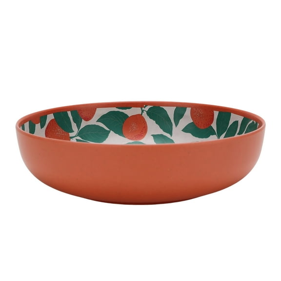 Mainstays by Becky G. & Alejandra Bamboo Melamine Dinner Bowl, Orange & Green