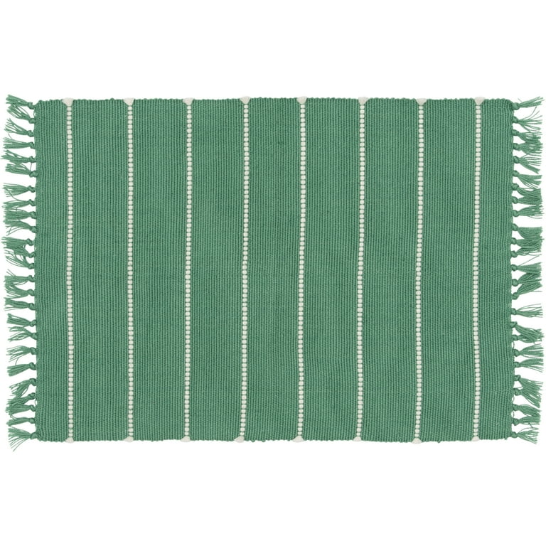Mainstays by Becky G. & Alejandra Green Stripe Outdoor Accent Rug