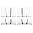 thumbnail image 1 of Mainstays Cooler Tennyson Glass Drinkware Set, Clear, 12 Pieces, 1 of 8