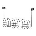 thumbnail interactive-video image 1 of Mainstays Over-the-Door 6-Hook Rack, Hanging Storage for Towels, Robes, No Drilling, Matte Black, 1 of 10