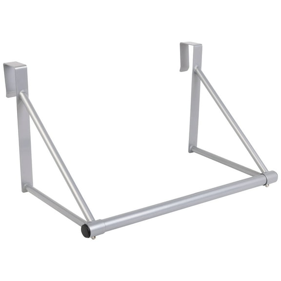 Mainstays Over-The-Door Metal Hanging Organizer Rod, Silver