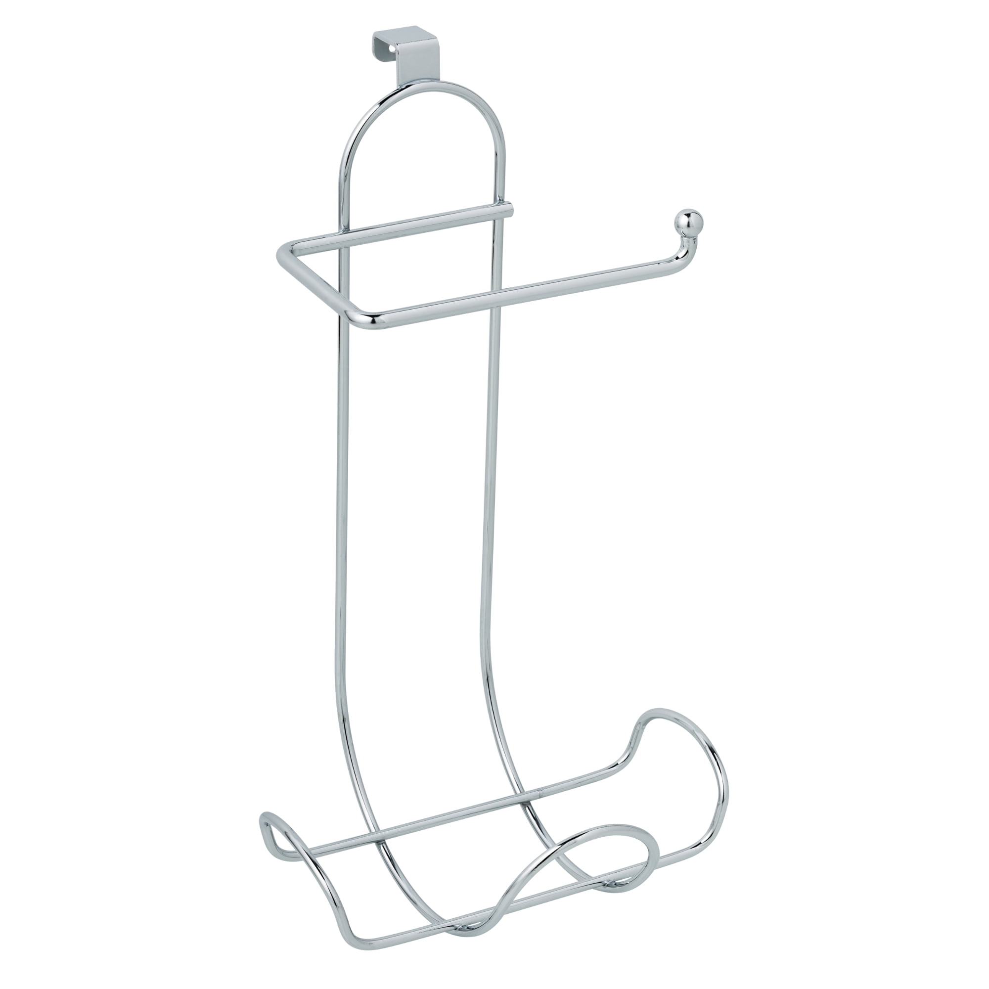 Mainstays over the Tank Toilet Paper Holder, Bath Tissue Holder, Chrome ...
