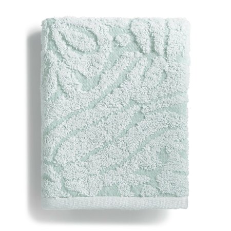 Mainstream International Inc. Sculpted Cotton Blend Jacquard Hand Towel - Blue
