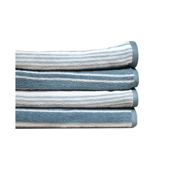 Mainstream International Ringspun Bundles 4 Pieces Hand Towel Set,Blue,One Size
