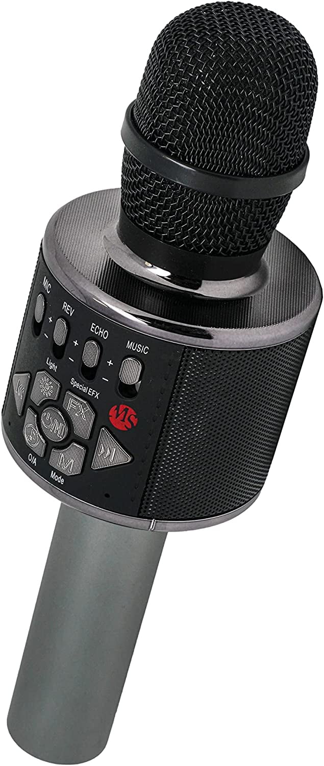 Mainstream Source Wireless Bluetooth Karaoke Microphone – Handheld 4-in-1  Portable Microphone for Parties, Karaoke, Music, & Recording (Black/Black)  