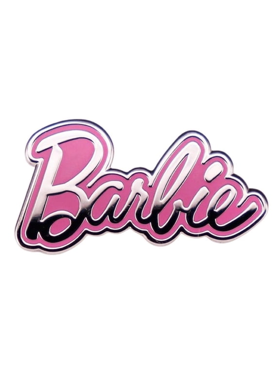 Barbie Name Logo Enamel Metal Pin, 1 Inch Wide