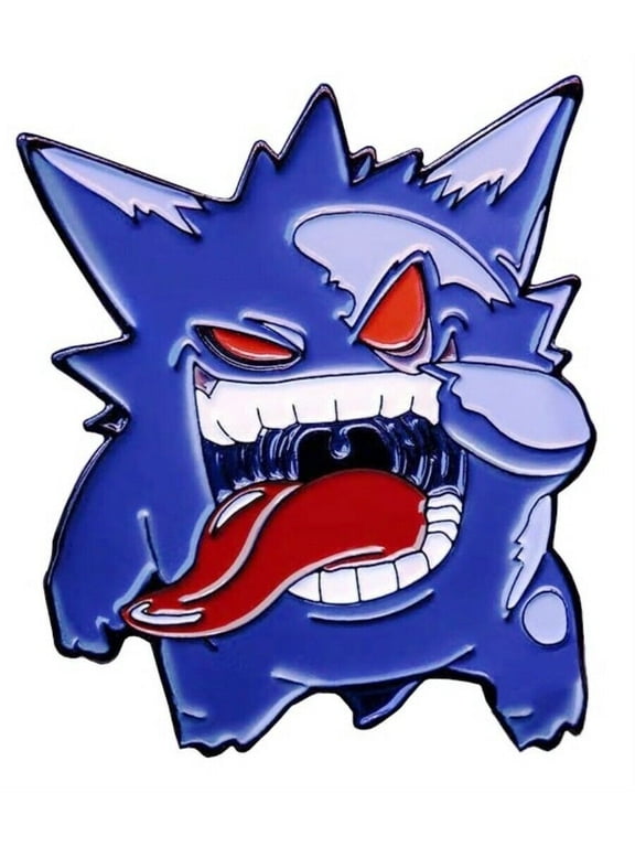 Enamel Gengar Ghost Character Button Pin