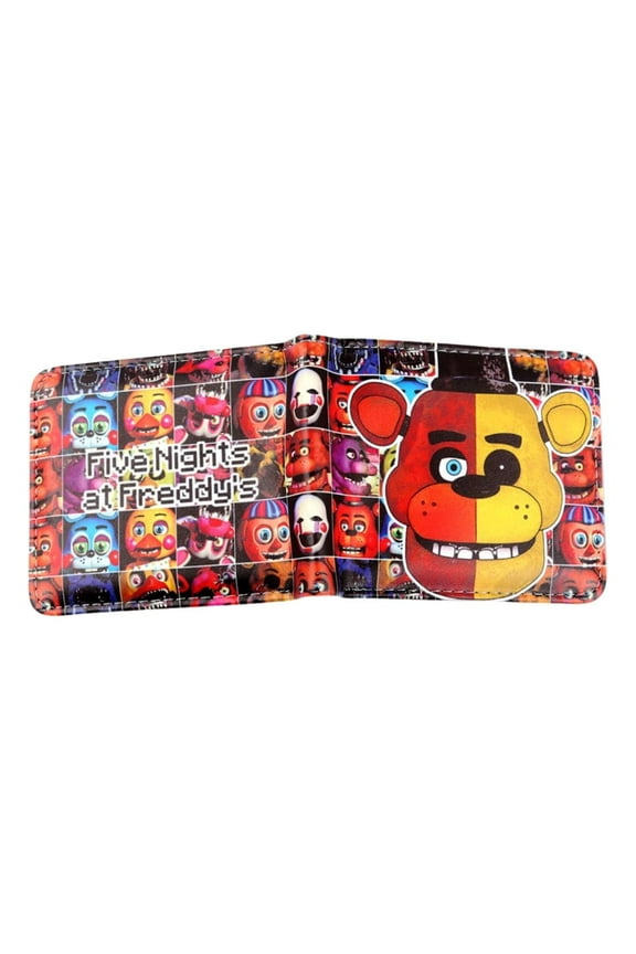 Five Nights at Freddy's Characters Grid Bi-Fold Wallet, 100% PU Leather
