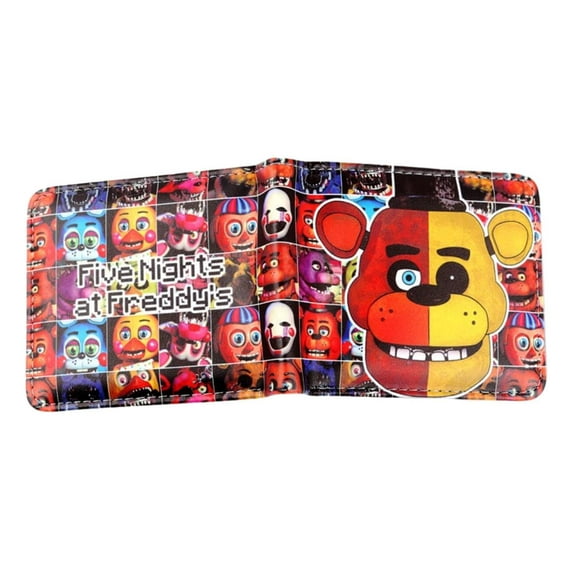 Mainstreet Classics Five Nights at Freddy's Characters Grid Bi-Fold Wallet, 100% PU Leather