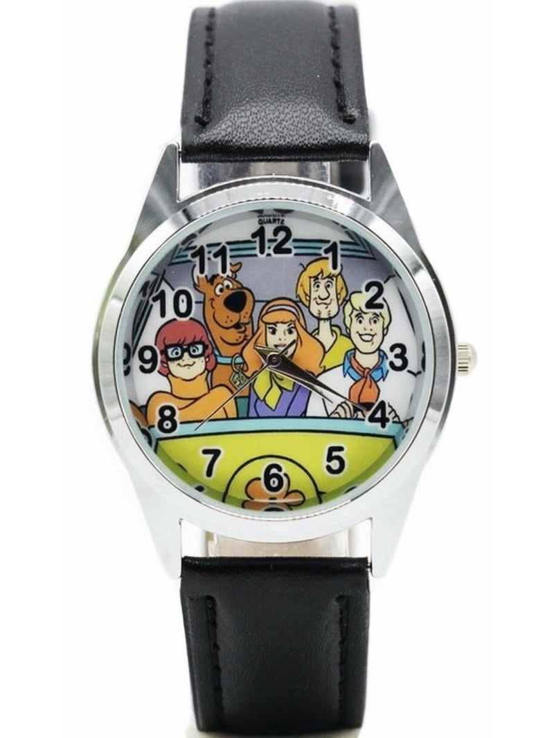 Scooby-Doo Mystery Machine Leather Band Wrist Watch with Black