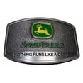 thumbnail image 1 of Mainstreet Classics "Nothing Runs Like A Deere" Pewter Finish Belt Buckle, Enamel Accents, Gray, 1 of 1