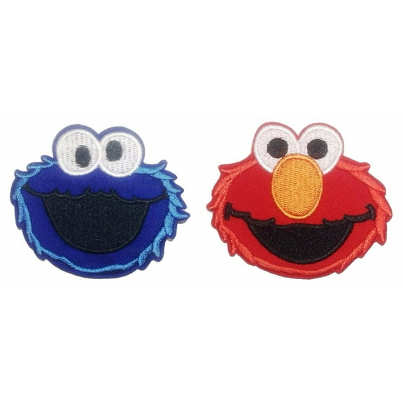Mainstreet Classics Sesame Street Elmo and Cookie Monster Iron On Patches 2 Count