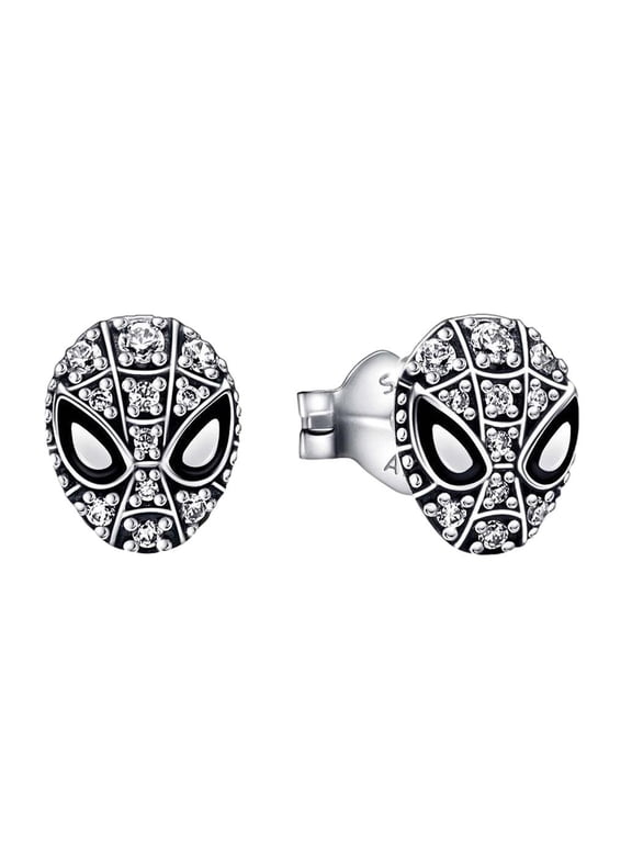 Spiderman Face Mask Metal Stud Earrings