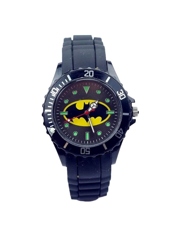 Unisex Batman Bat Logo Silicone Band Wristwatch