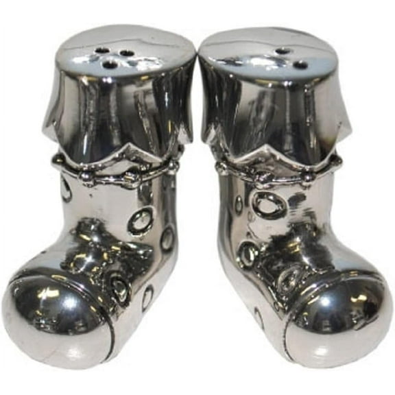 Mainstreet Collections Metal Stocking Salt and Pepper Shakers 1.6 inches tall