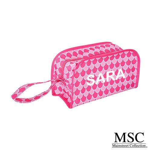 Mainstreet Pink Scales Pattern Kentucky Dopp Kit Toiletries Travel Bag Case