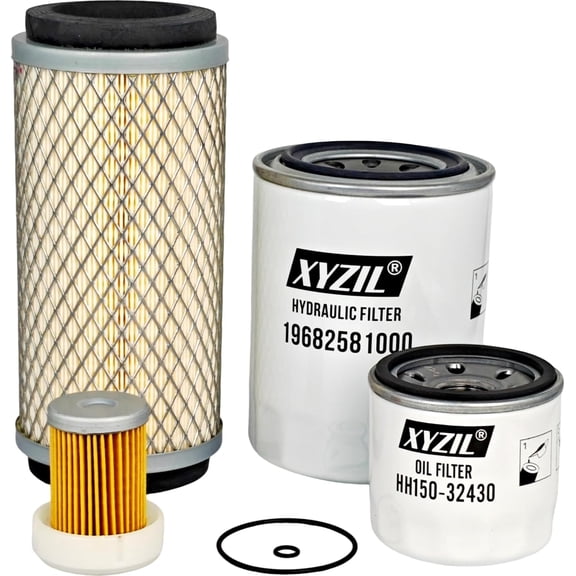 Maintenance Filter Kit Compatible with Mahindra Max 26XLT HST 28XL 26XL Gear 25XL 24 22 2415 2415 2516 Tractor MAM0117 31A6200317 35460501800 19682581000 Engine Oil Outer Air HST Filter