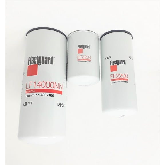 Maintenance Filter Kit for ISX Cummins Pre- 2010 Engines (25,000 Miles) Fleetguard