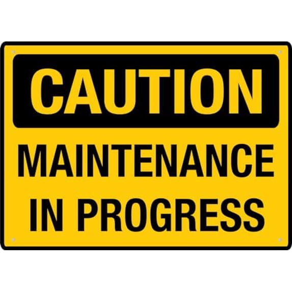 Maintenance In Progress Sign 8""X12"" Rust Free Aluminum Signs Outdoor, Metal Tin Sign For Home, Business, Yard