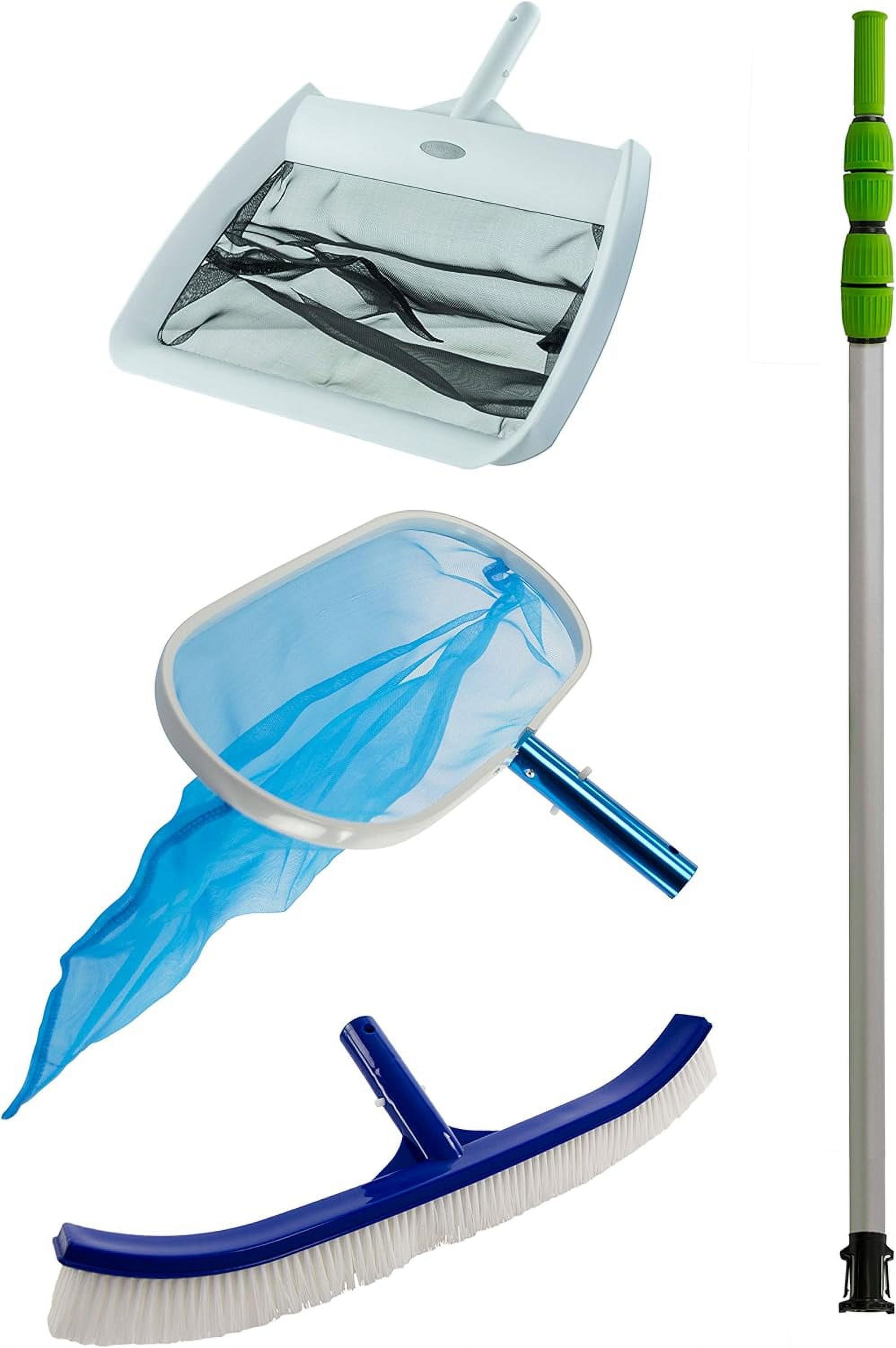 Maintenance Kit Includes EZClip 7' 21' Telescopic Pole, Pool Brush