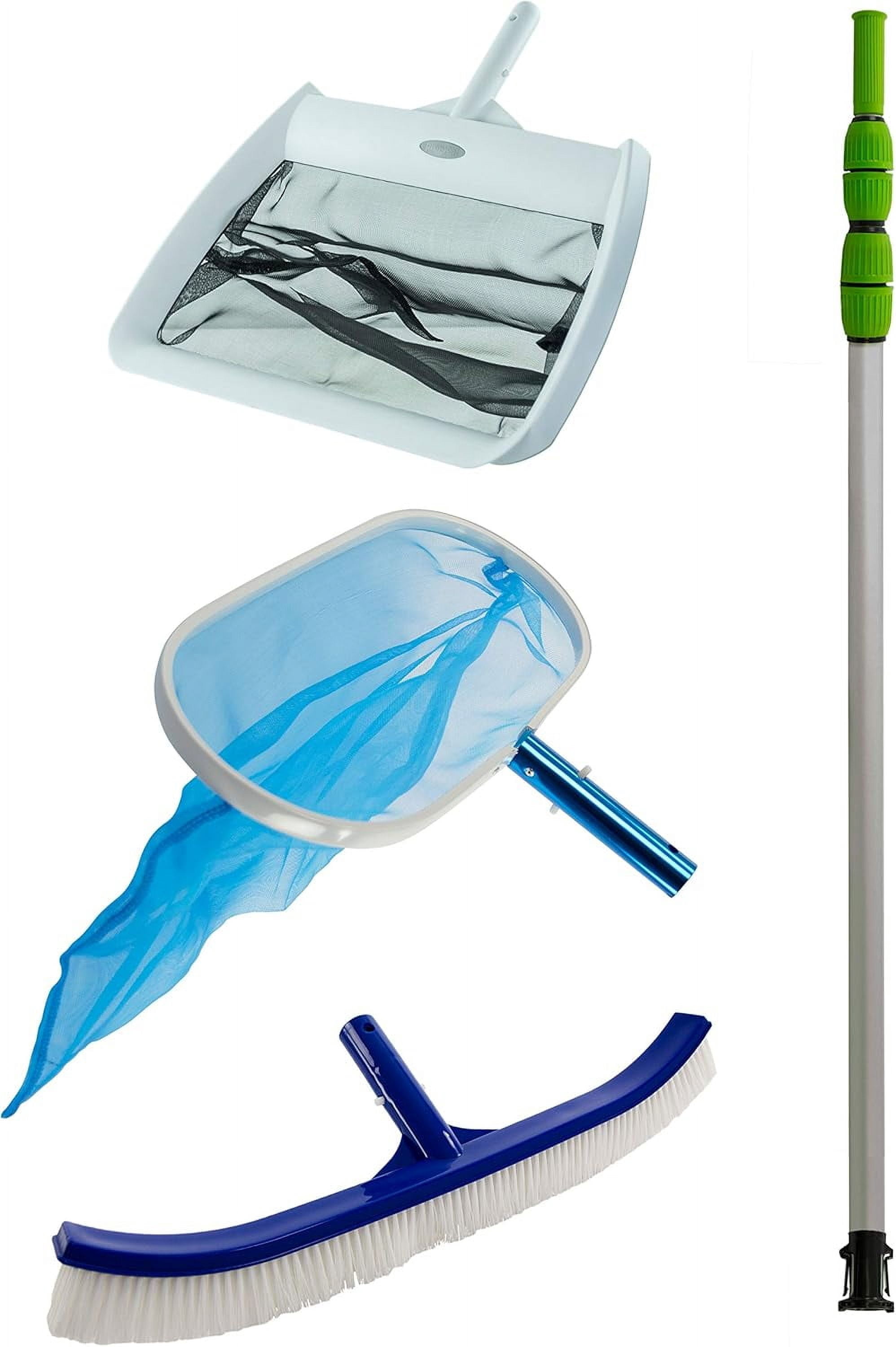Pool Screen Rake Maintenance Kit | Includes EZ-Clip 7' - 21' Telescopic Pole, Pool ...