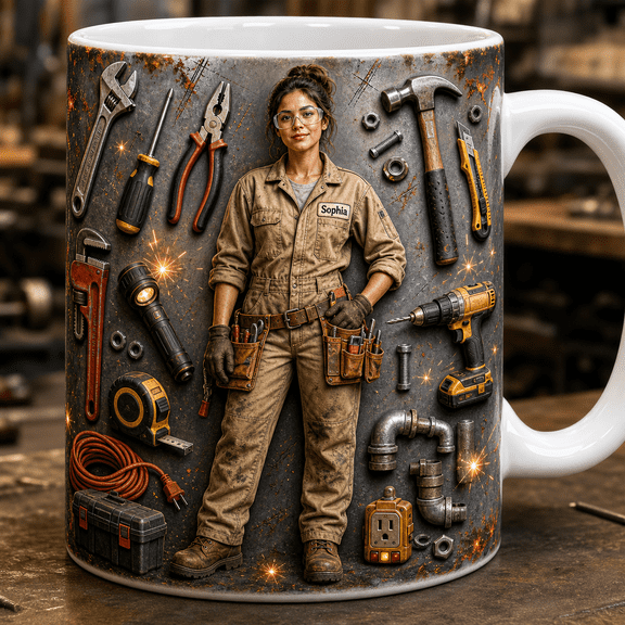 Maintenance Mug 2D Printed 3D Effect Gift for Handy Repair Worker