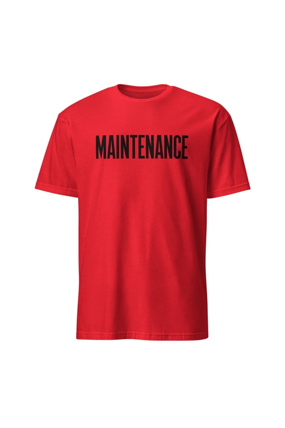 Maintenance Staff Work Uniform Professional Job T-Shirt (Red, S)